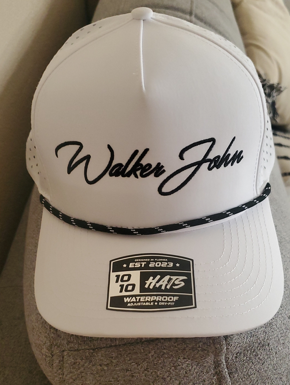 Walker John Deep White and Black Signature Trucker Hat